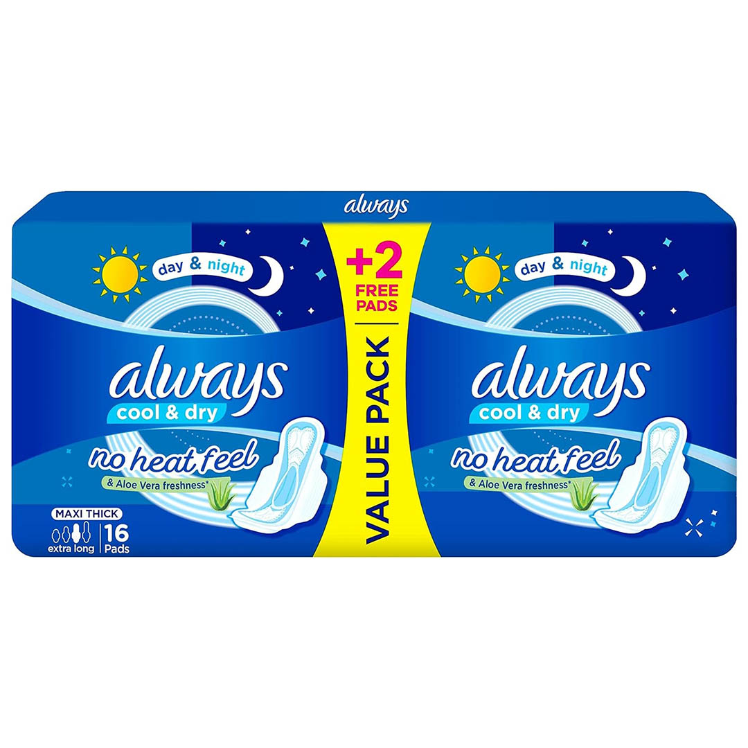 أولويز فوط صحية دبل طويل جدا - 16 قطعة