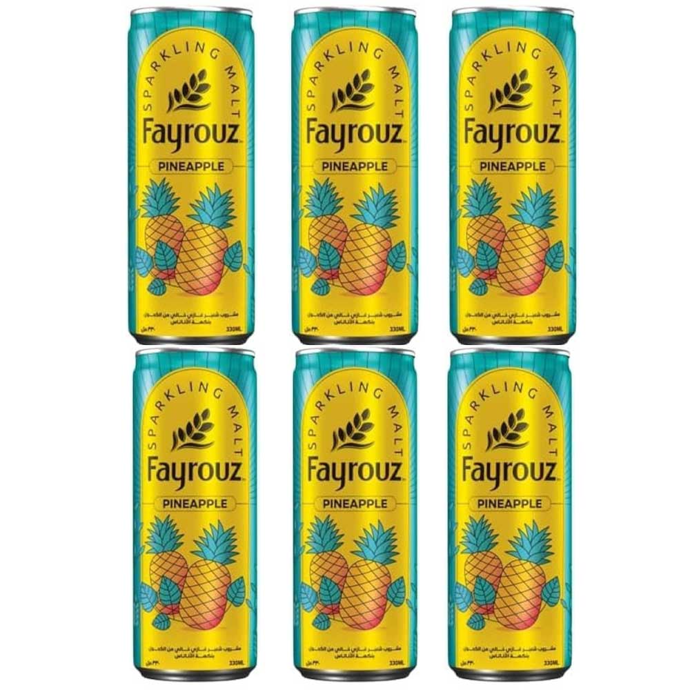 فيروز شراب شعير - اناناس - 330 مللي- 6 قطع