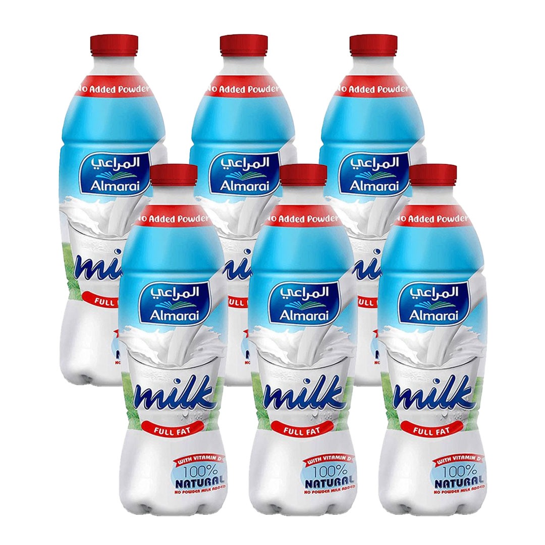 المراعي لبن كامل الدسم - 1 لتر - 6 قطع