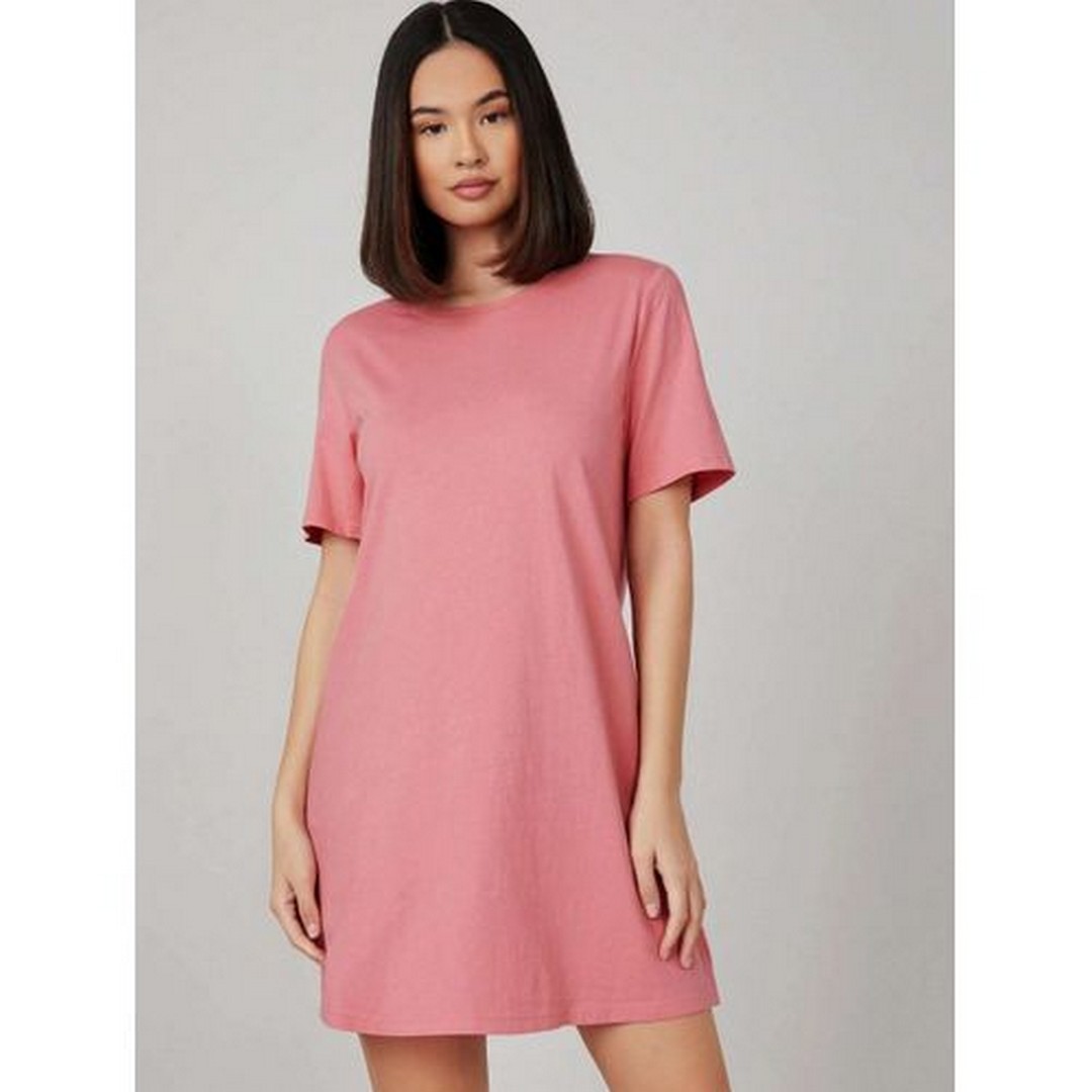 ميسيري قميص نوم حريمي مسيري أكمام قصيرة مطبوع - بينك