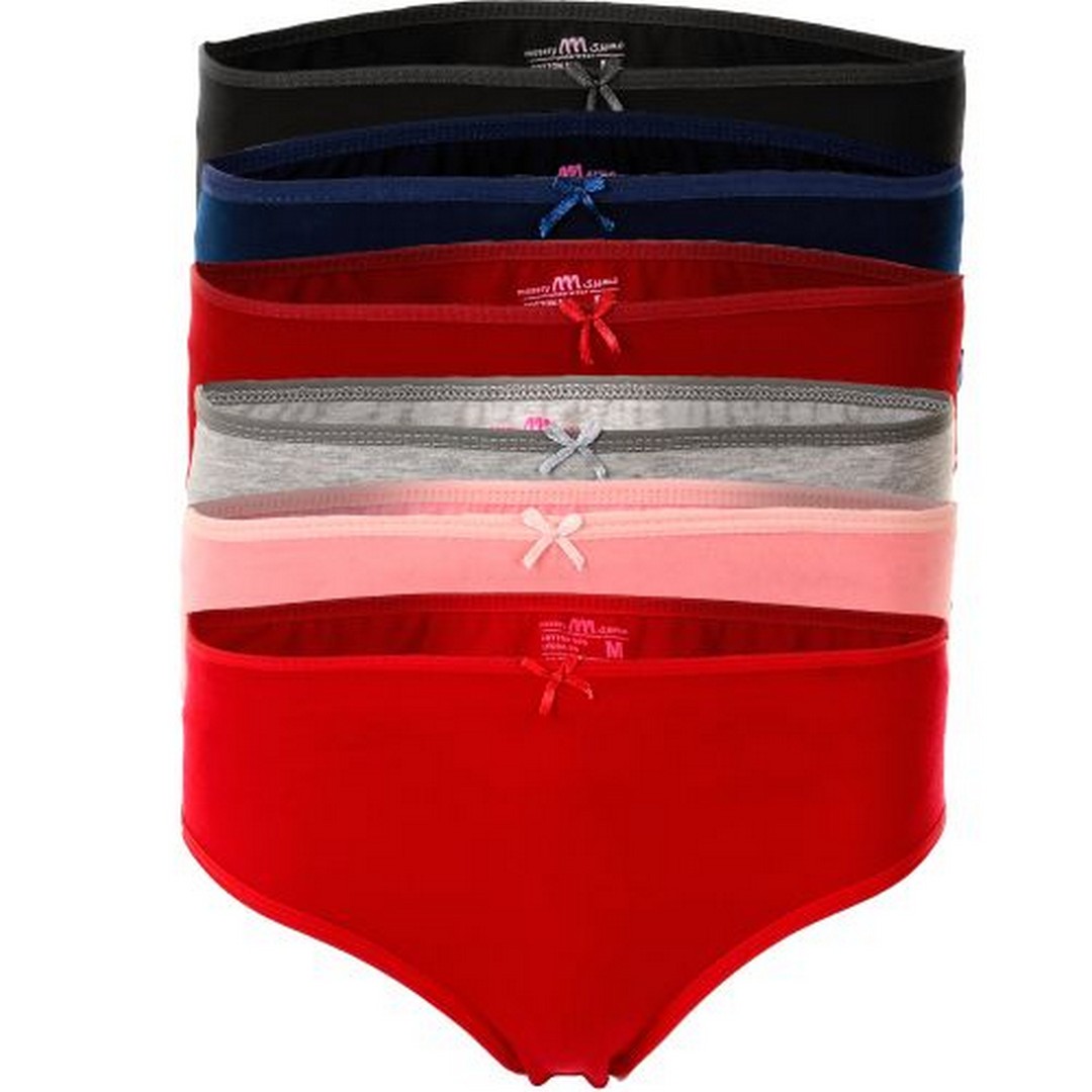 ميسيري بانتي حريمي قطن سادة المسيري - 6 قطع