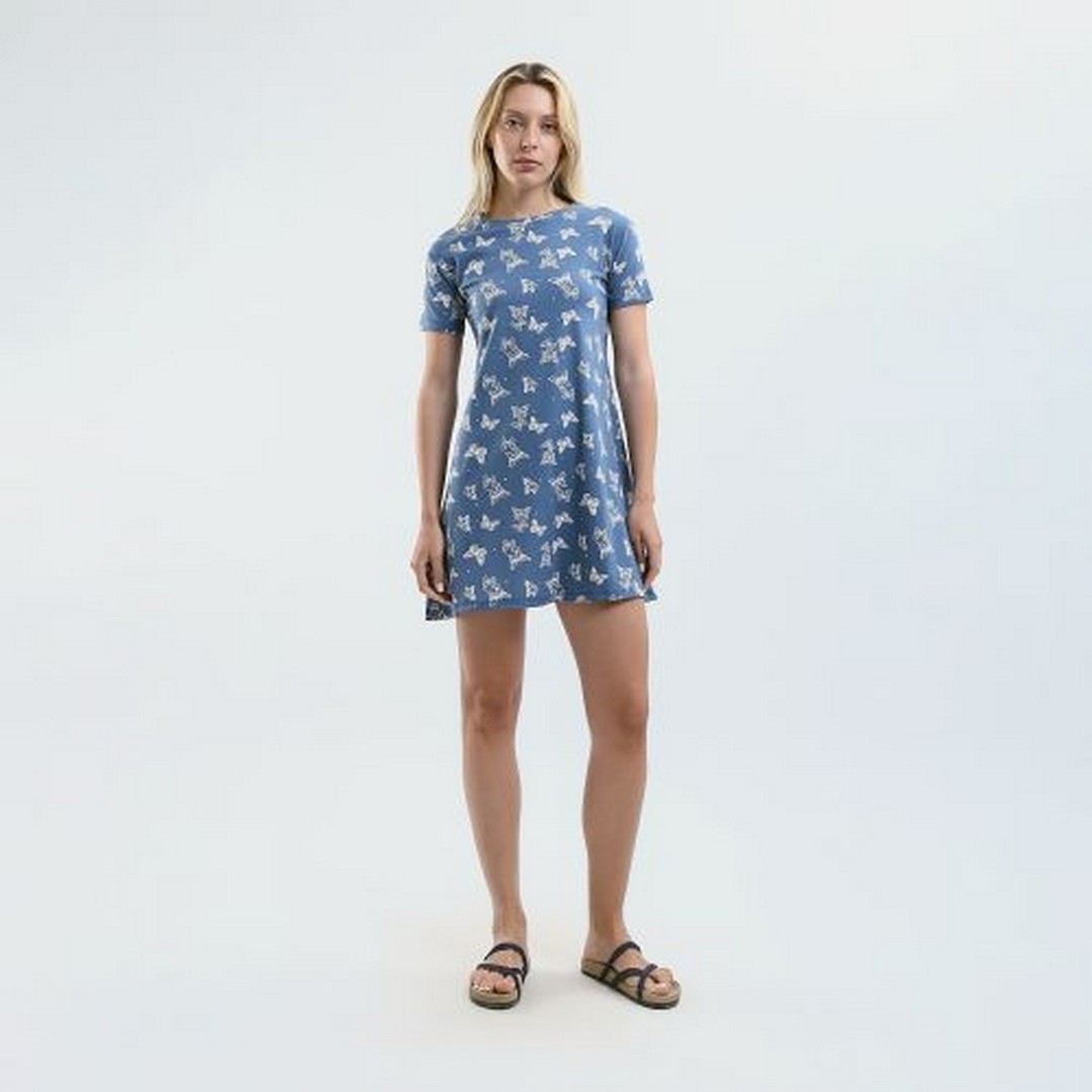 ميسيري قميص نوم أكمام قصيرة حريمي قطن - تركواز