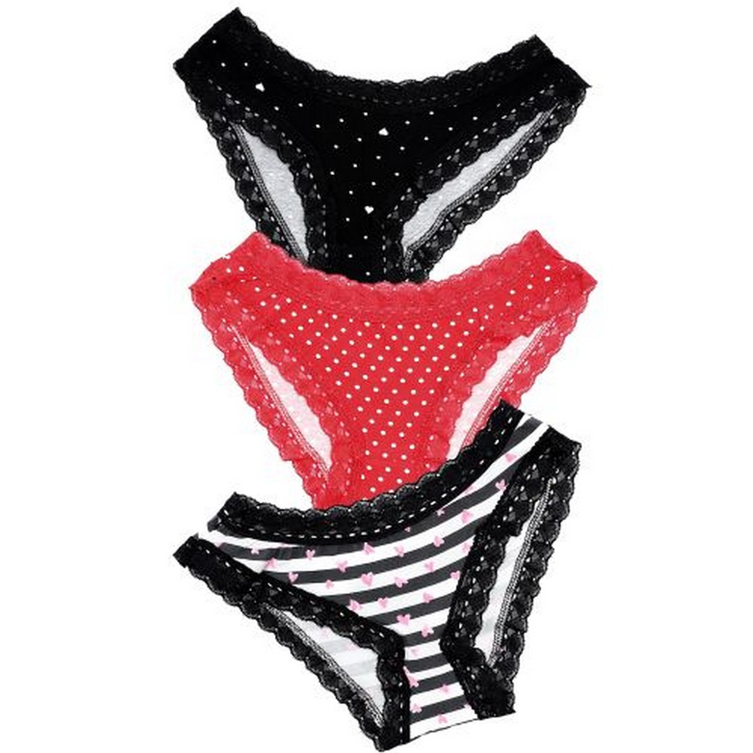 ميسيري أندروير حريمي قطن منقوش - 3 قطع