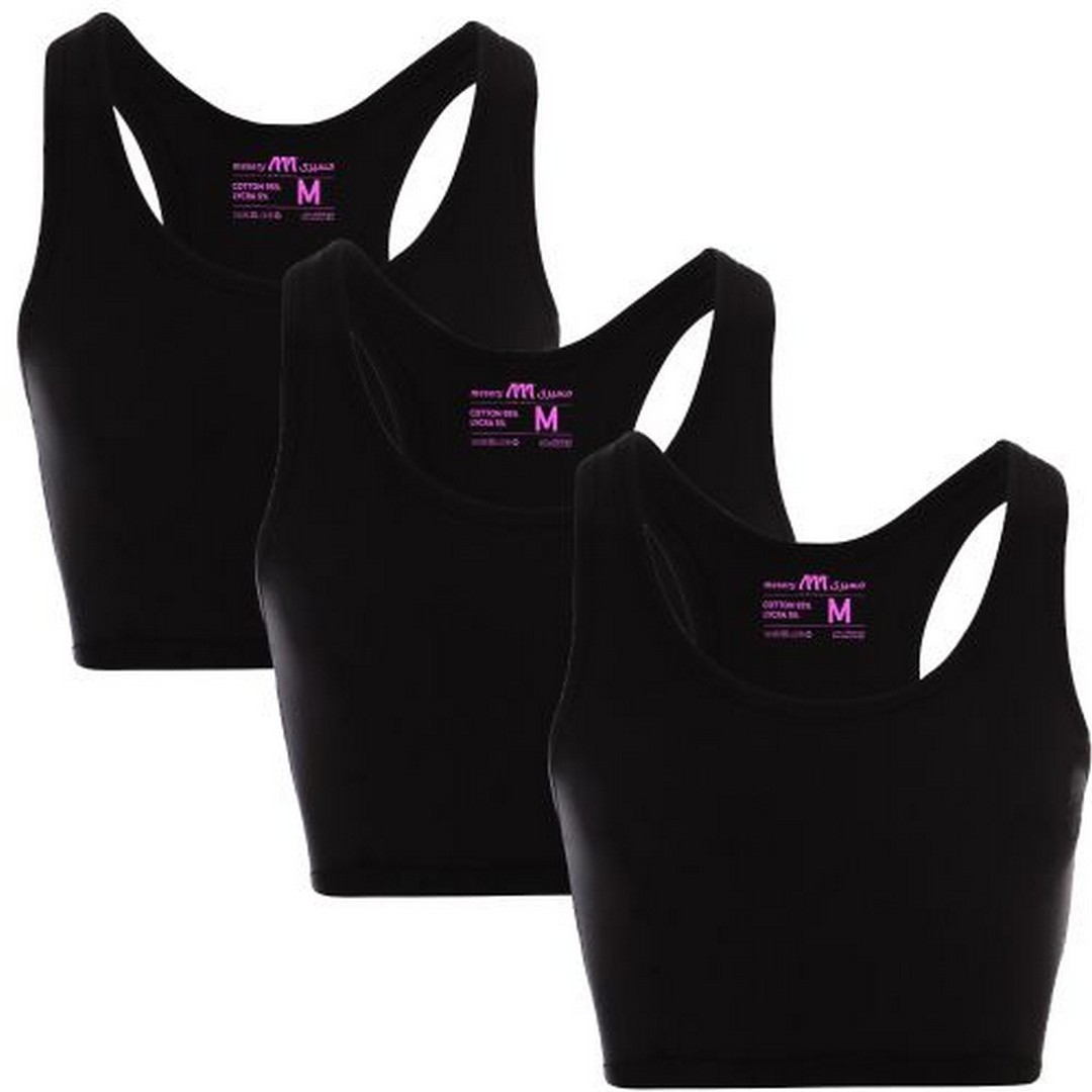 ميسيري توب حريمي حمالات عريضة - 3 قطع أسود