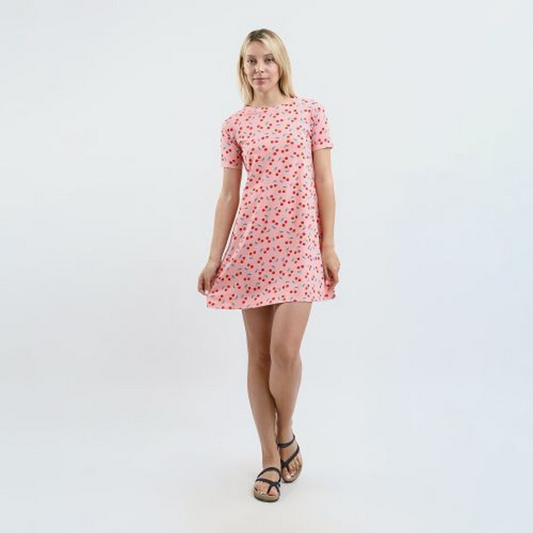 ميسيري قميص نوم حريمي قطن بأكمام قصيرة منقوش - متعدد الألوان