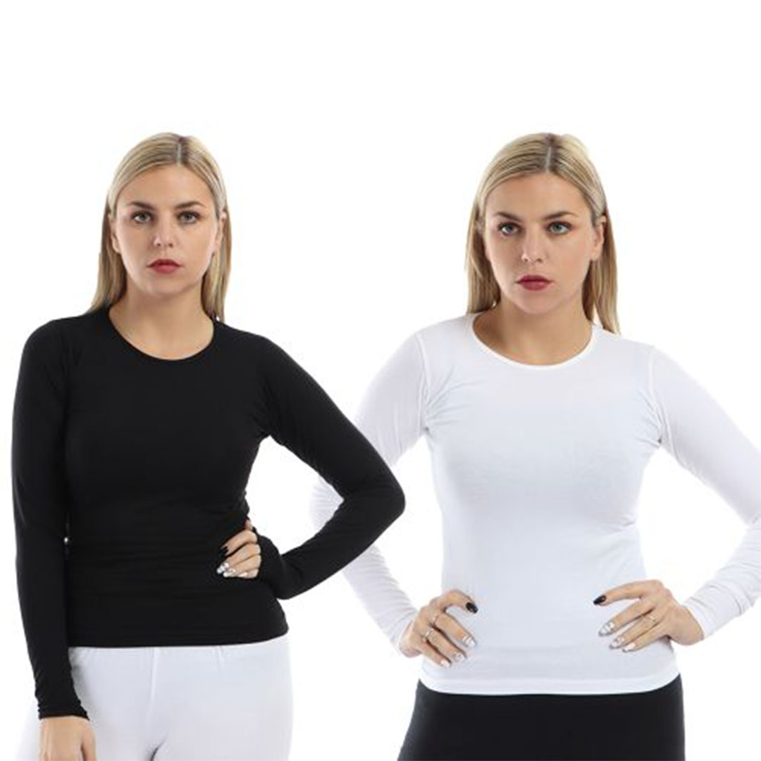 الميسيري تيشيرت أكمام طويلة حريمي - 2 قطعة