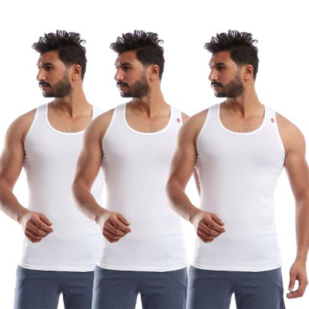 قطونيل فانلات داخلية رجالي قطن - 3 قطع