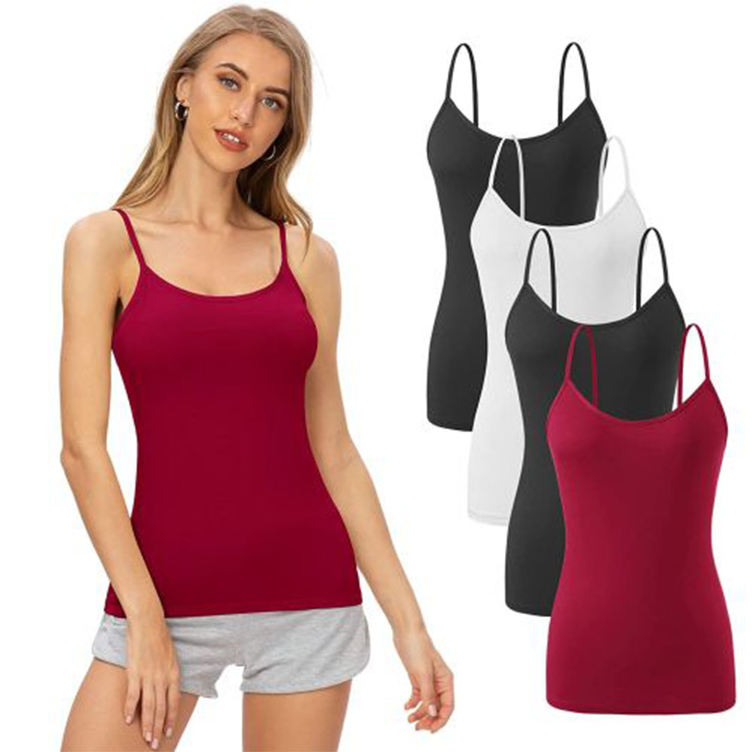 الميسيري توب كت اسباجتي قطن - 4قطع - ألوان متعددة