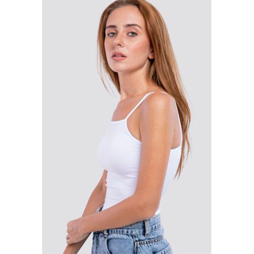 الميسيري توب حريمي كت اسباجتي - أبيض