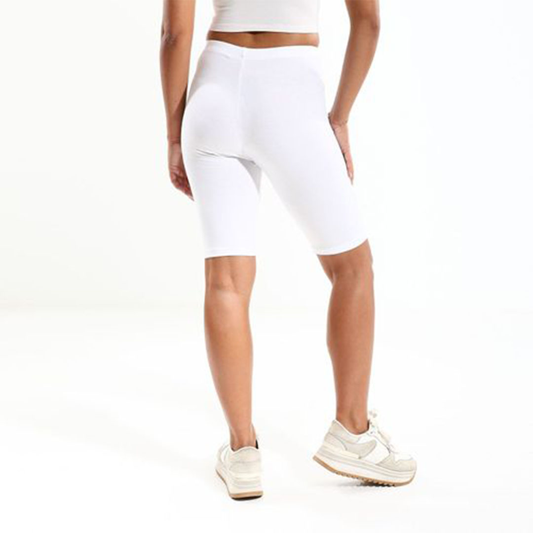 قطونيل شورت طويل حريمي قطن - أبيض