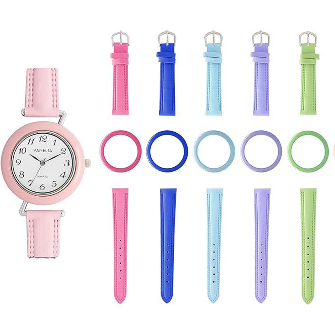 ساعة يد حريمي - 20 ملم - 6 أستيك