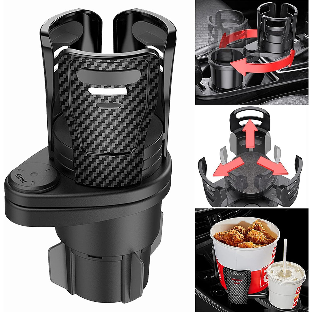 حامل أكواب السيارة قابل للتوسيع - 360 درجة