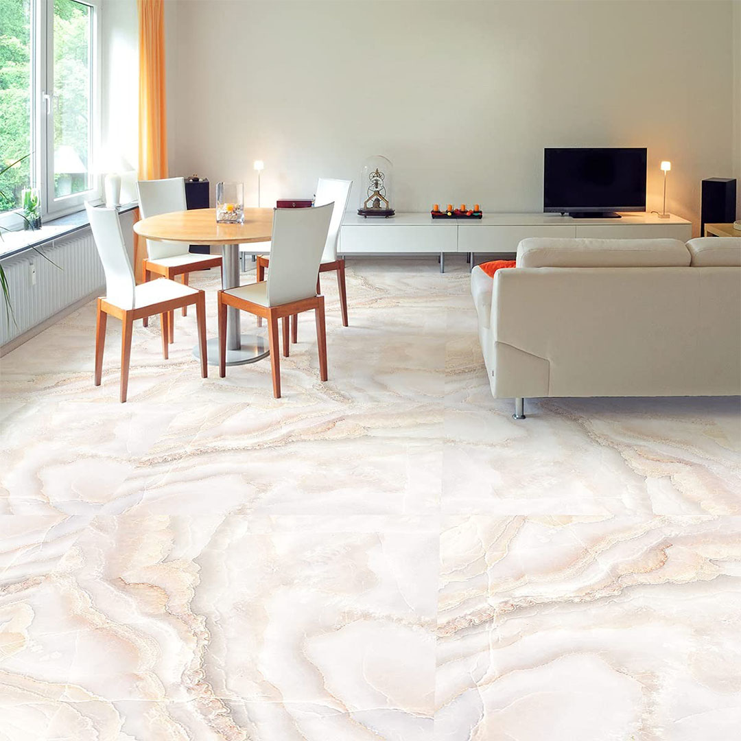 بلاط أرضيات - شكل رخام أبيض