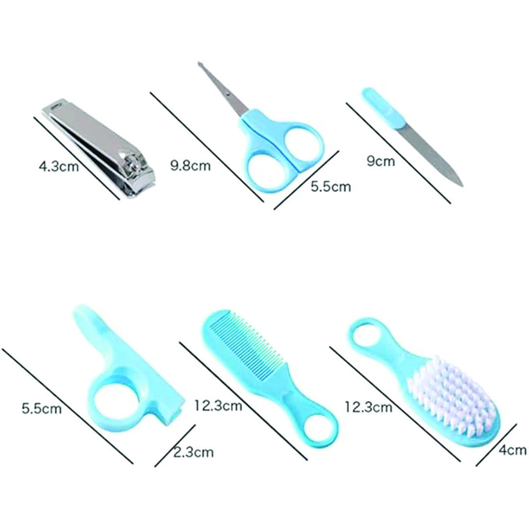 مجموعة العناية بالأظافر والشعر للأطفال - 6 قطع - متعدد الألوان