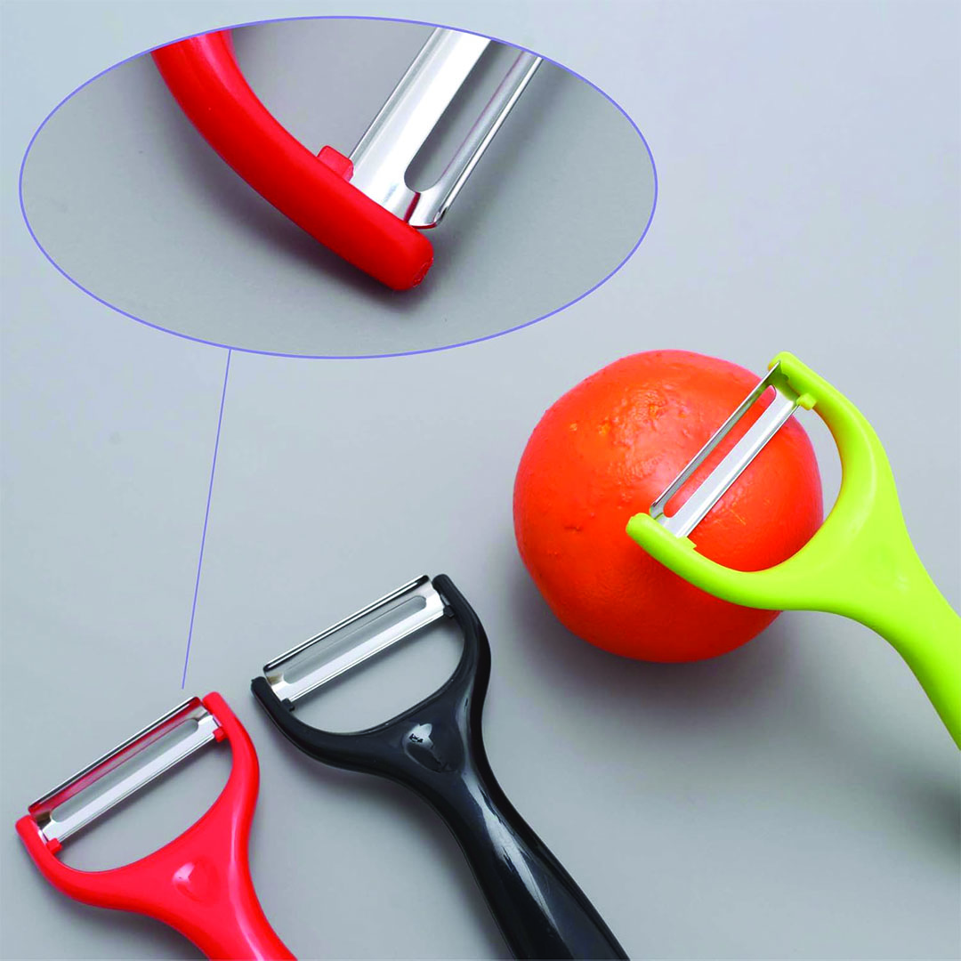 مقشرة خضروات بشفرة من الستانلس ستيل - متعدد الألوان