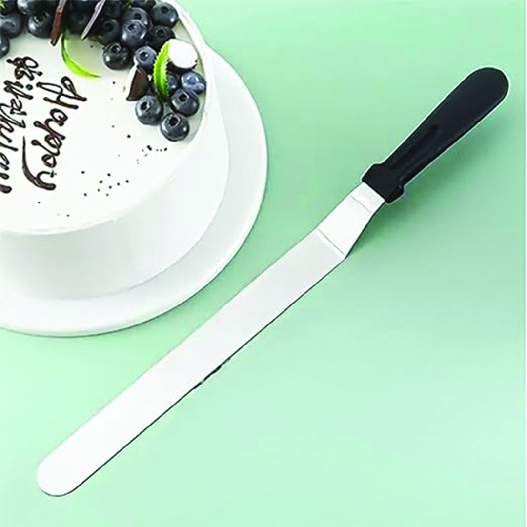 سكينة تقطيع وصنع الكيك من الأستانلس ستيل - متعدد الألوان