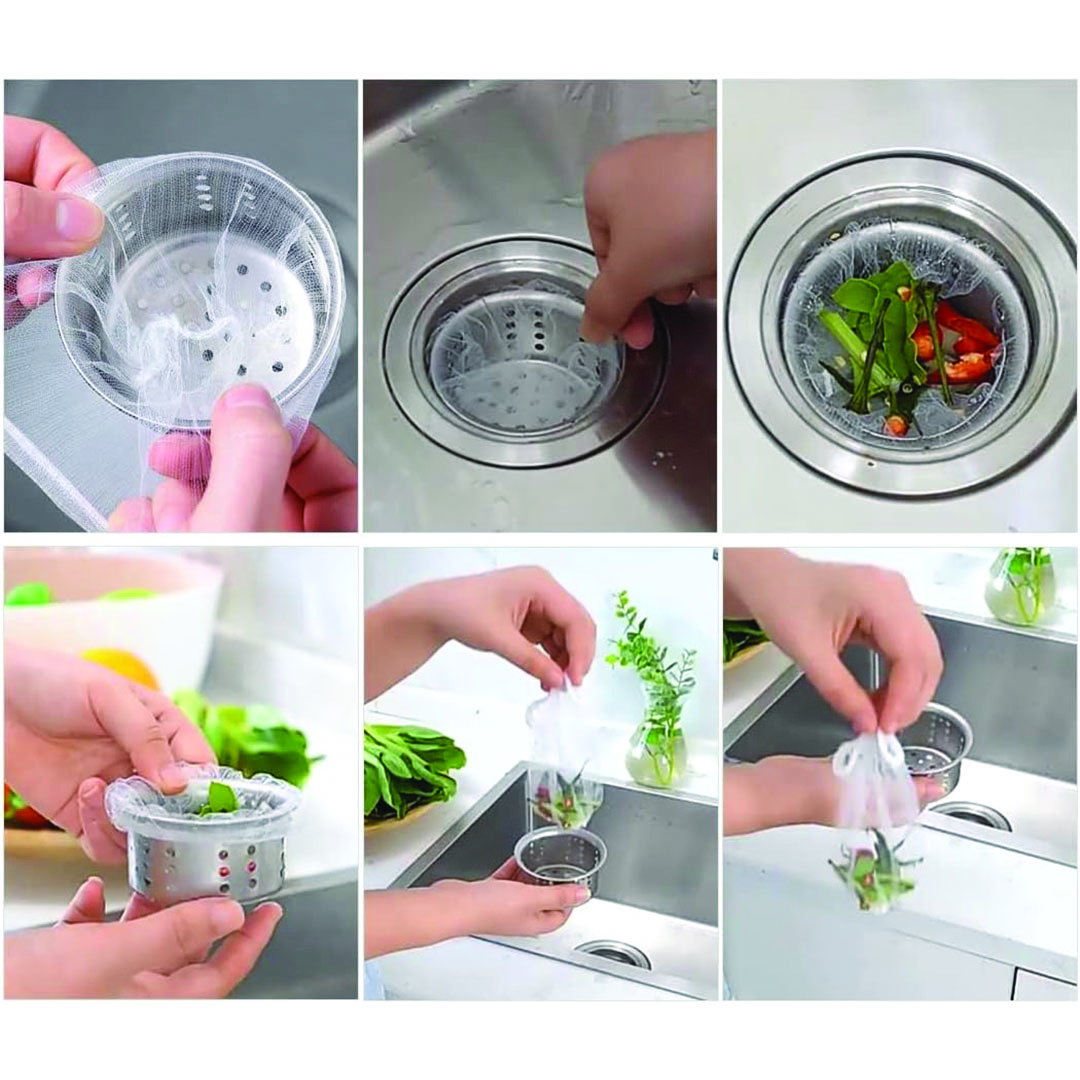 مصفاه الحوض الشبكيه - 100 قطع - أبيض