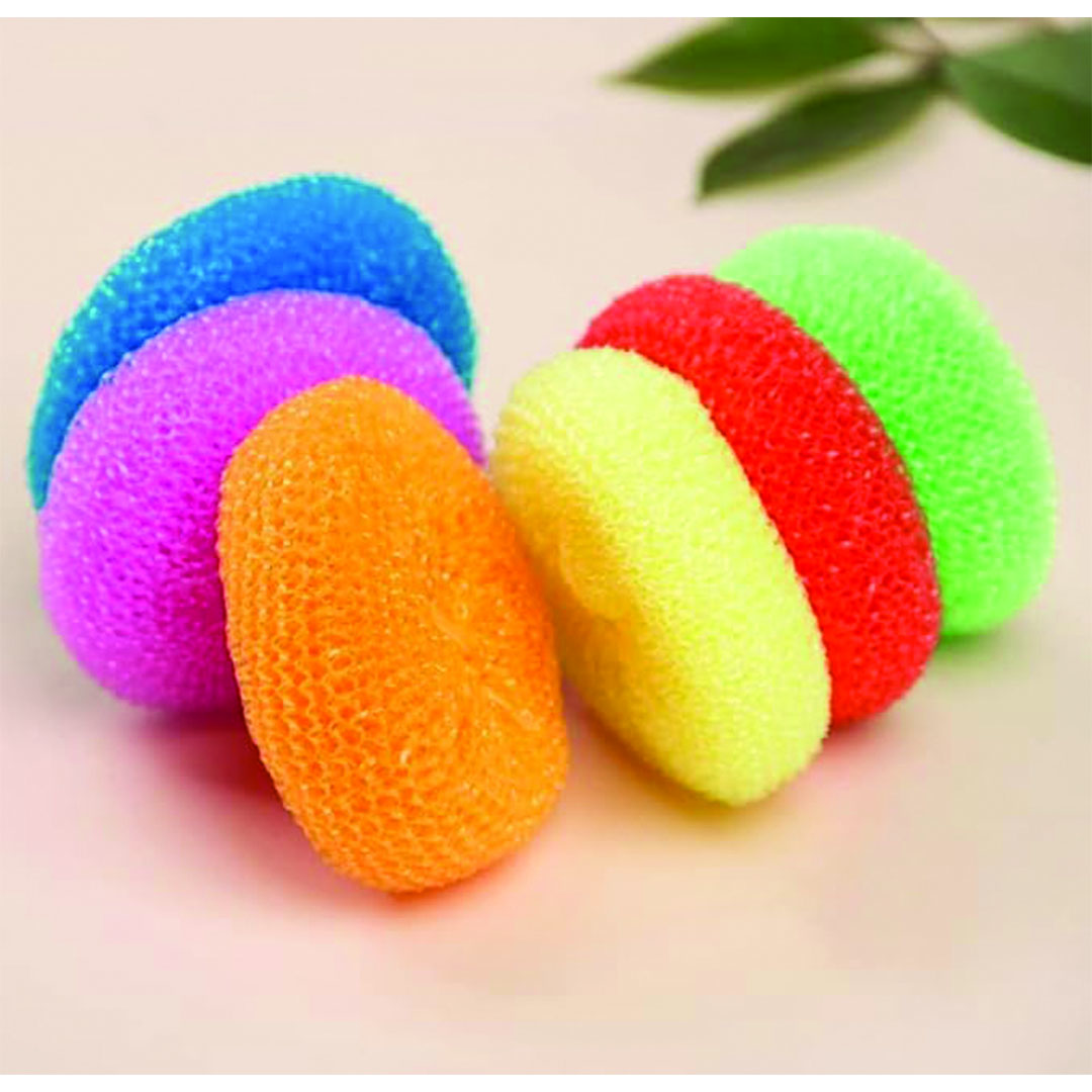 ليفة غسيل المواعين - 5 قطع - متعدد الألوان