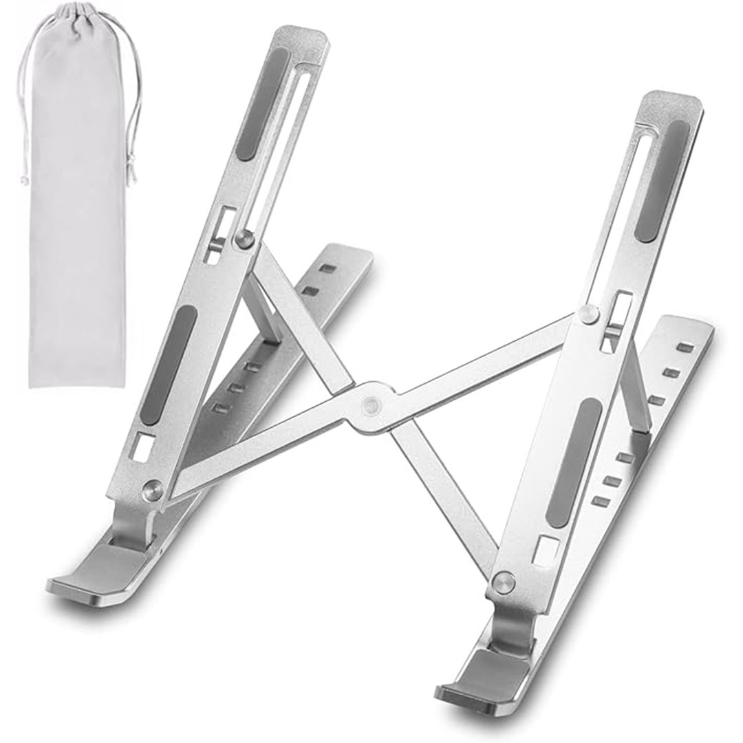 حامل لاب توب قابل للتعديل - فضي