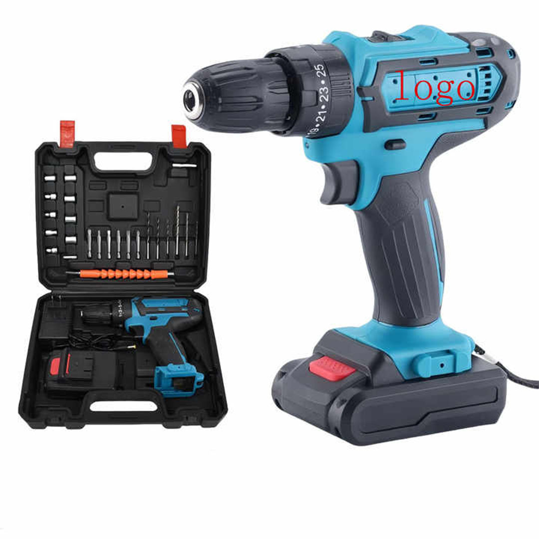 شنيور لاسلكي مع طقم مفكات لقم - 24 قطعة