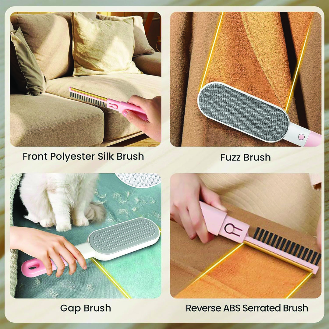 فرشاة إزالة الوبر متعددة الأستخدامات - 4*1 - أبيض