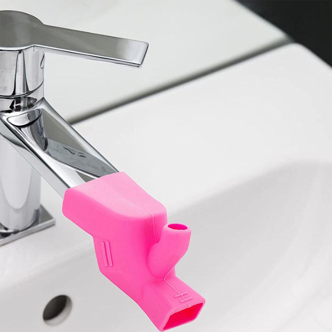 وصلة تمديد للحنفية سيليكون - بينك