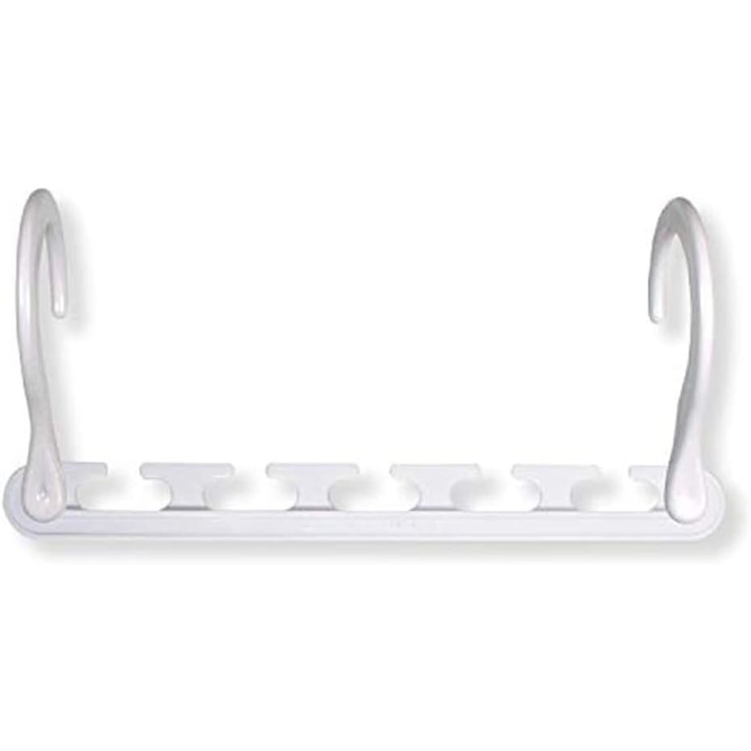 مجموعة من 8 شماعات موفرة للمساحة - أبيض