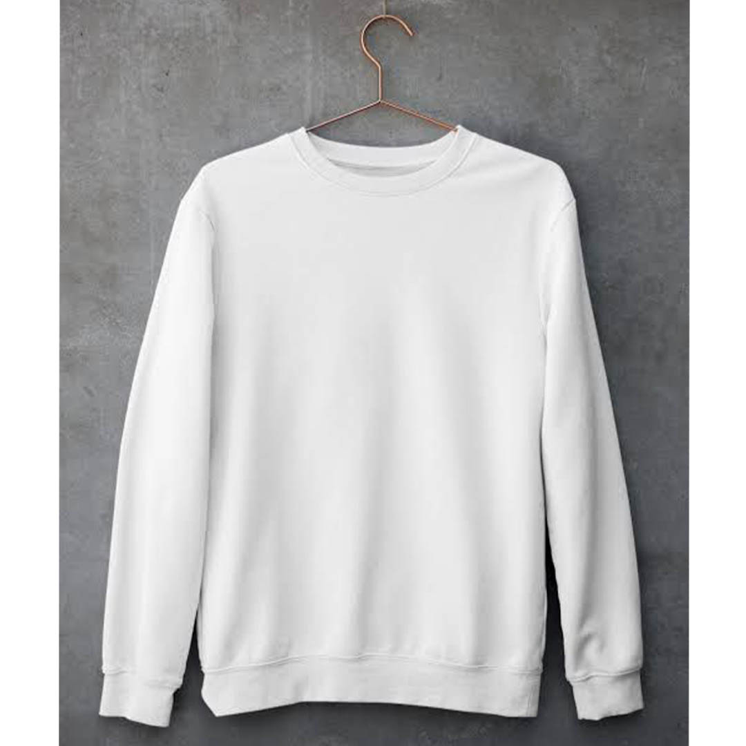 سويت شيرت كاجوال للجنسين - أبيض