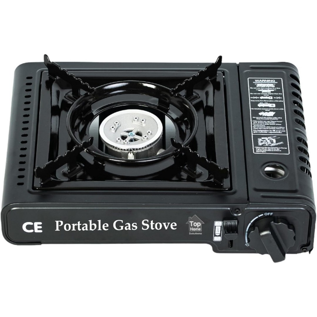 موقد تخييم غاز - أسود