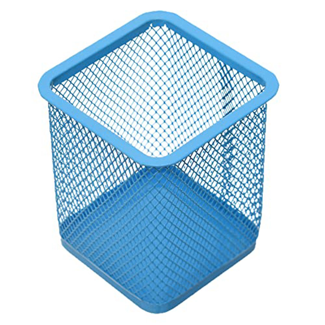 حامل أقلام معدني - أزرق