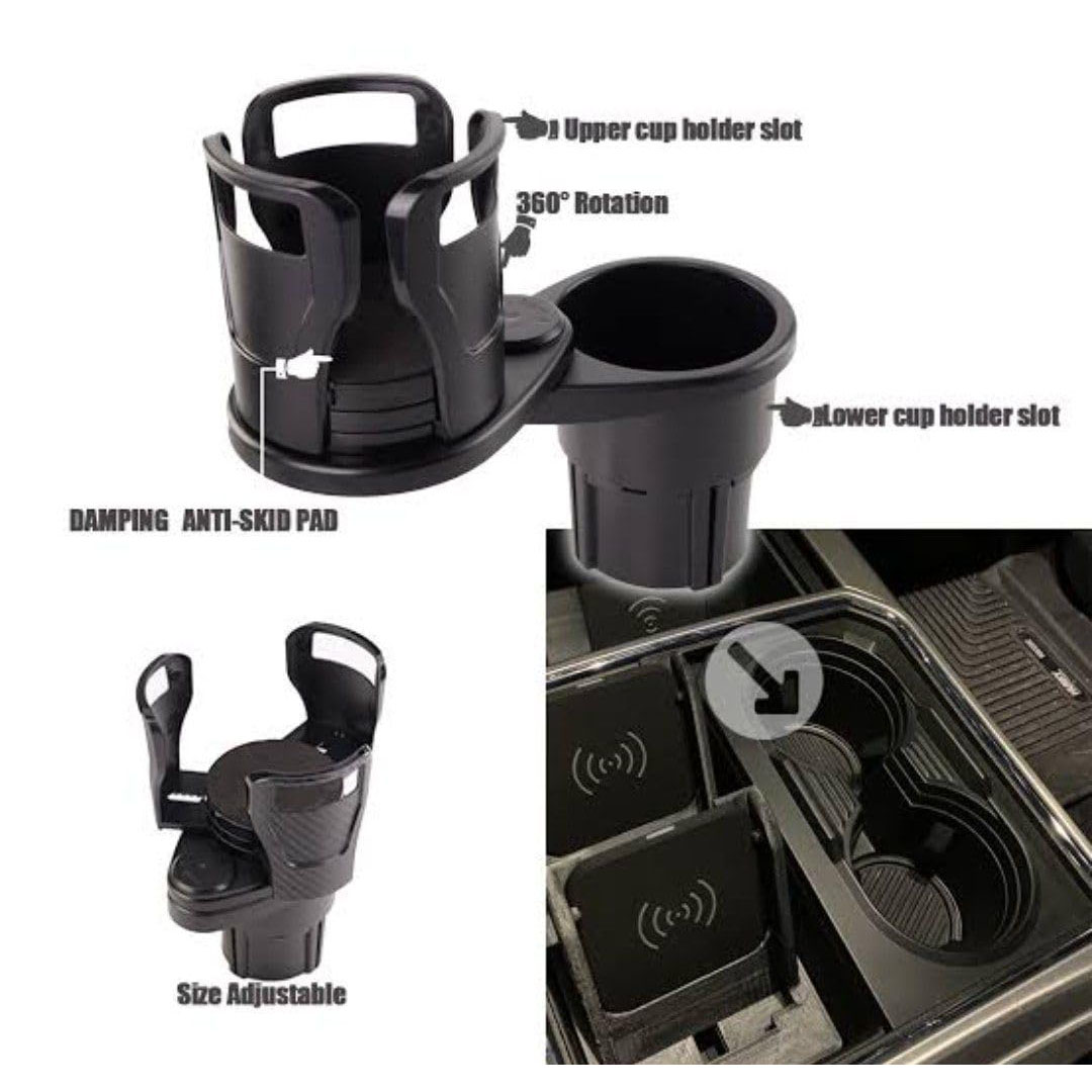 حامل أكواب السيارة قابل للتوسيع - 360 درجة