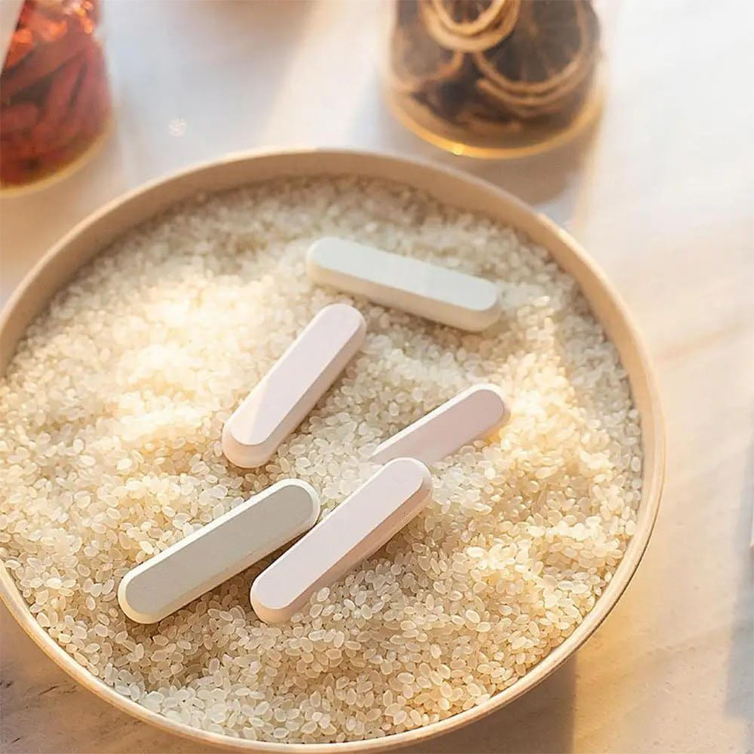 اصابع دياتوميت لسحب الرطوبة من الطعام المجفف - 4 قطع - أبيض