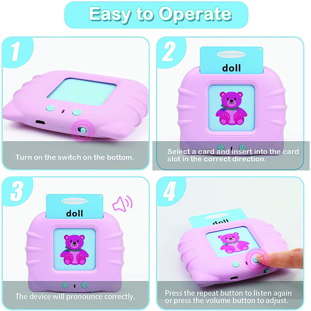 جهاز ناطق للتعليم المبكر للأطفال - 224 كلمة - متعدد الألوان