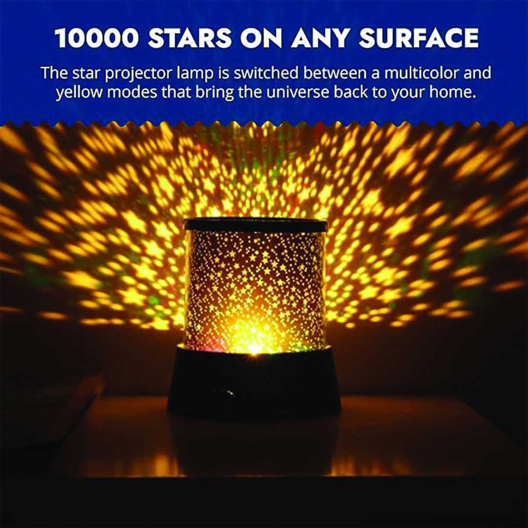 جهاز عرض LED ضوئي ليلي للمجرة - أسود