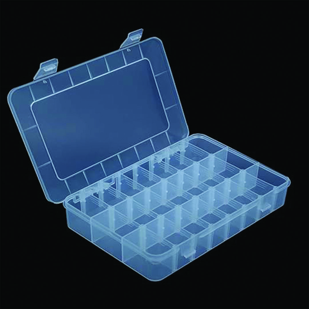 علبة خرز - 24 قسم - شفاف