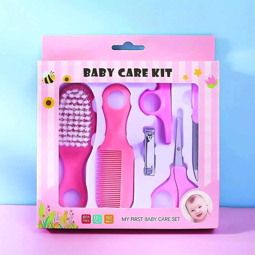 مجموعة العناية بالأظافر والشعر للأطفال - 6 قطع - متعدد الألوان