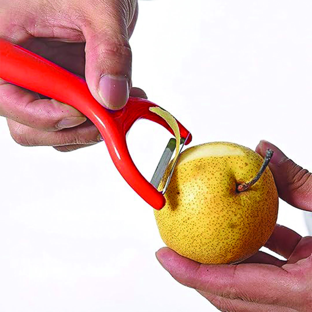 مقشرة خضروات بشفرة من الستانلس ستيل - متعدد الألوان