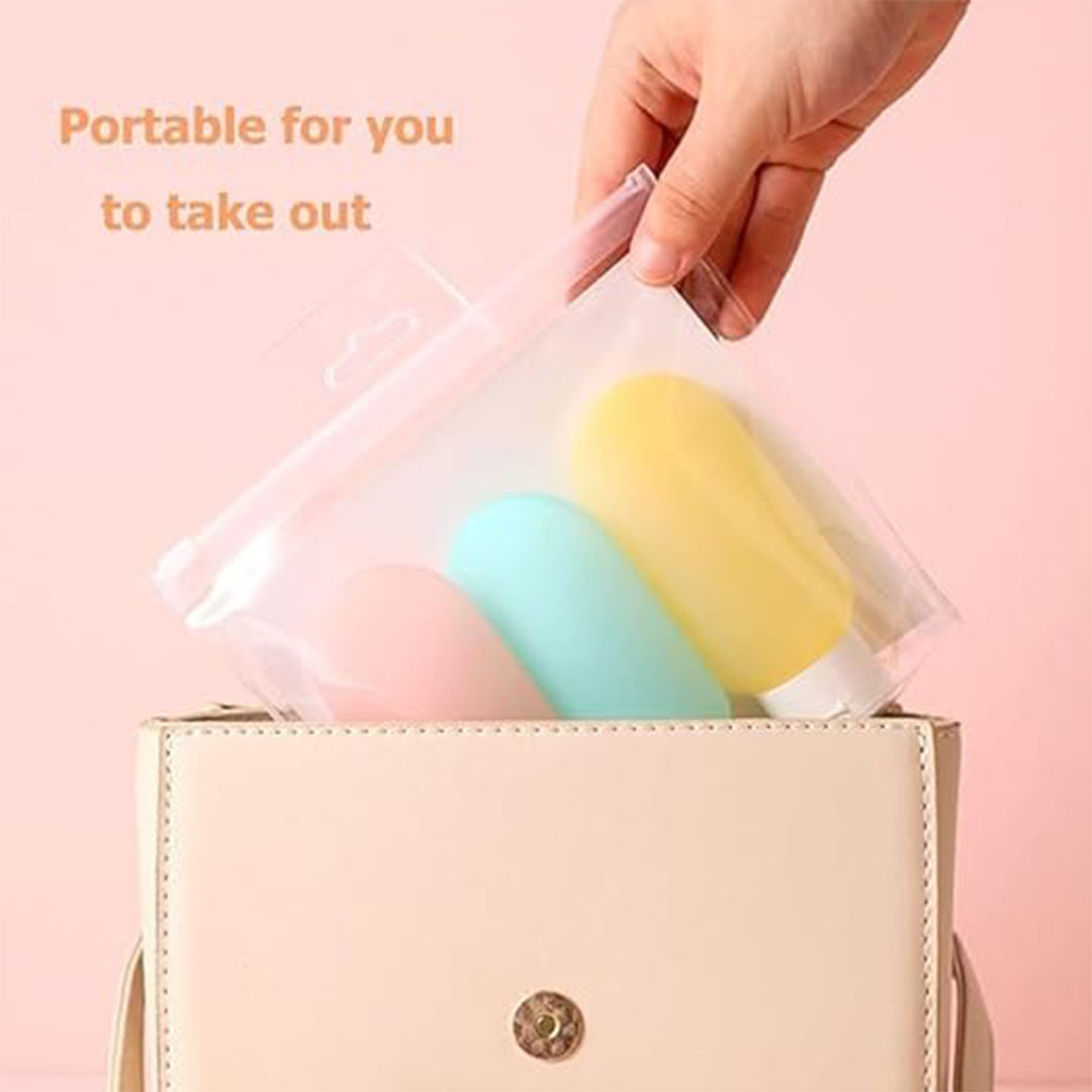 مجموعة زجاجات سفر - 3 قطع - متعددة الألوان