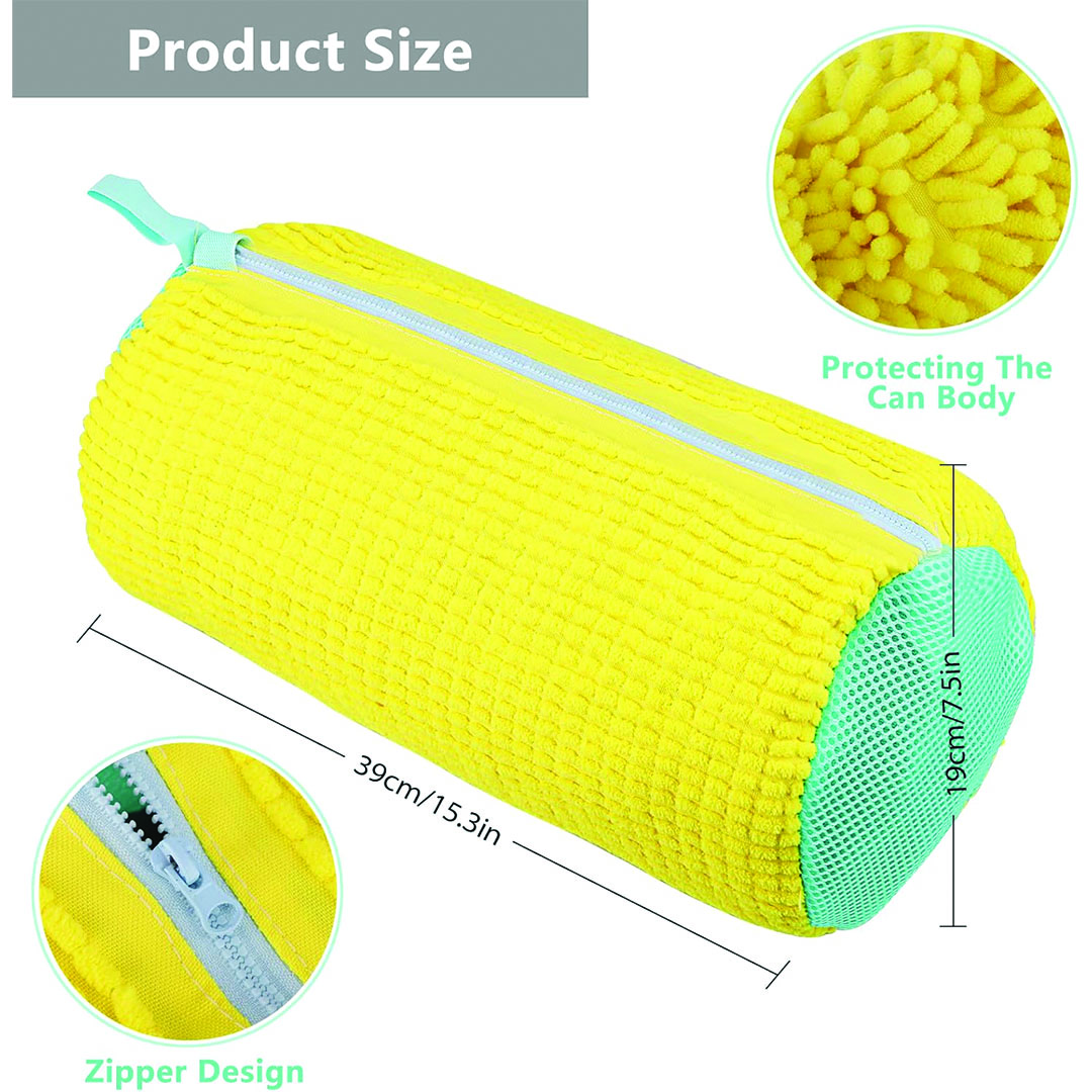 اكياس غسيل شبكية لتنظيف الاحذية قابلة لاعادة الاستخدام - أصفر