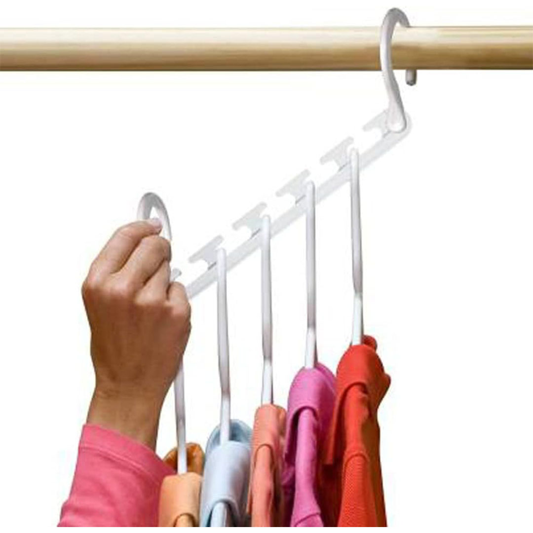 مجموعة من 8 شماعات موفرة للمساحة - أبيض