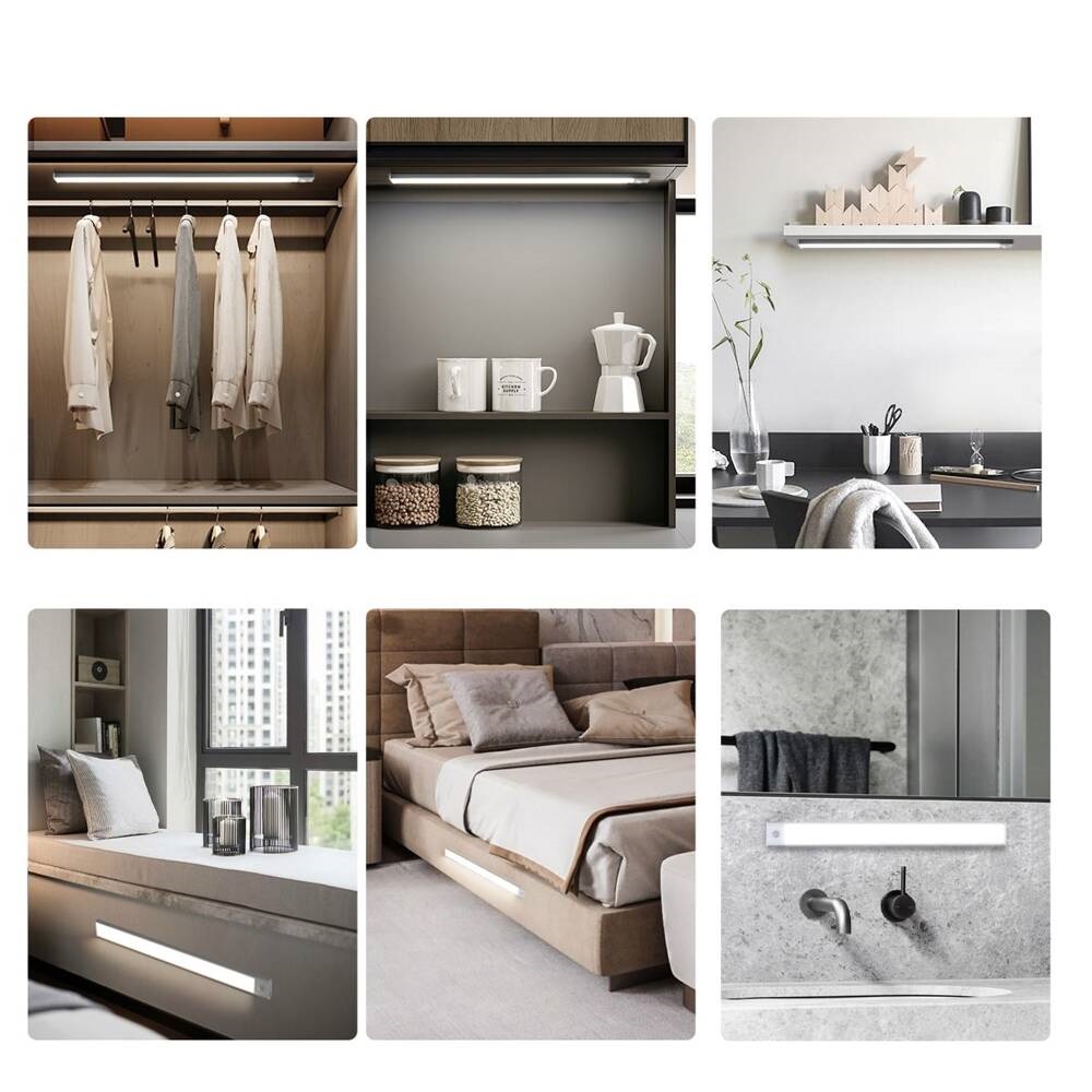 اضاءة خزانة LED لاسلكية قابلة للشحن - 30 سم