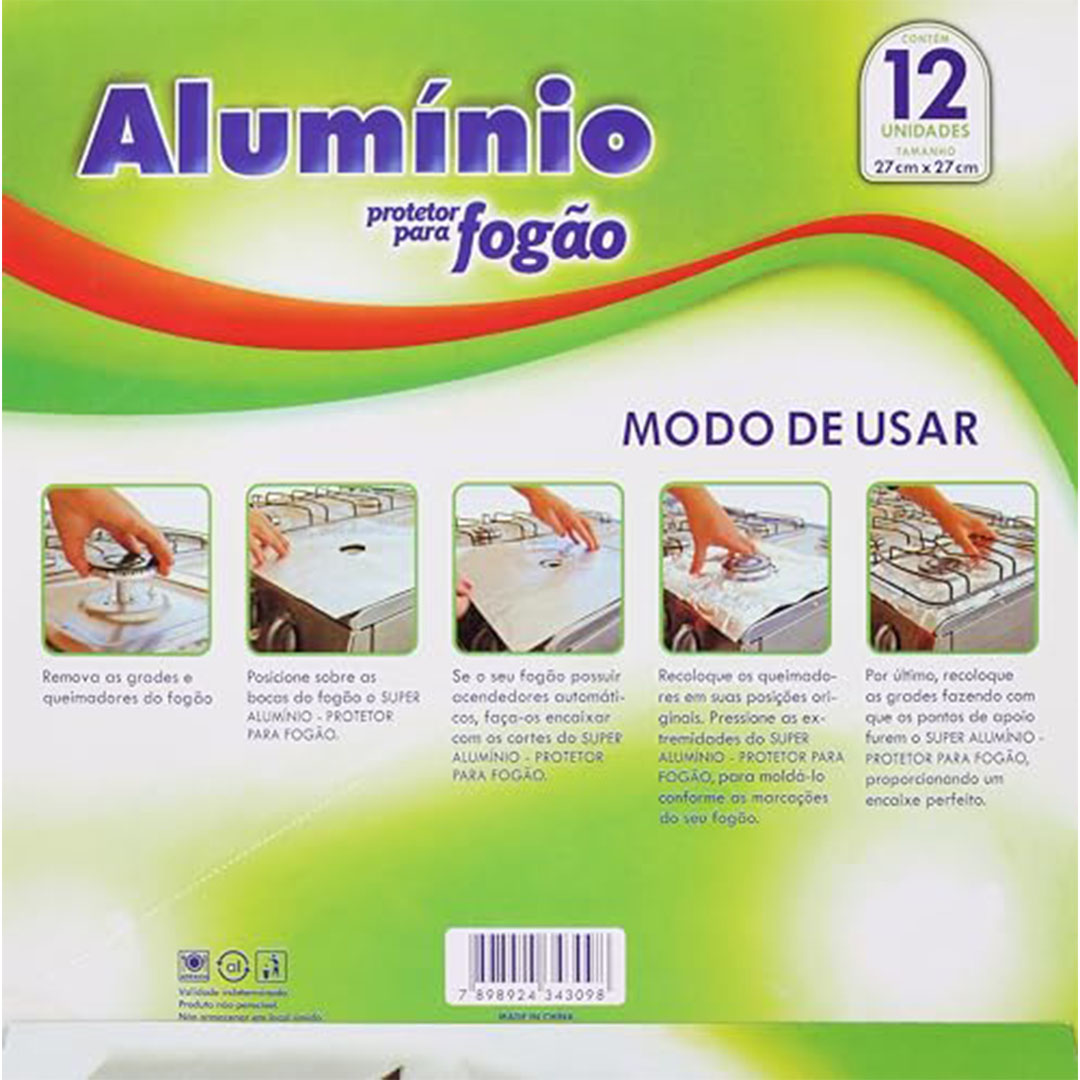 مجموعة رقائق الألومنيوم للبوتجاز - 12 قطعة