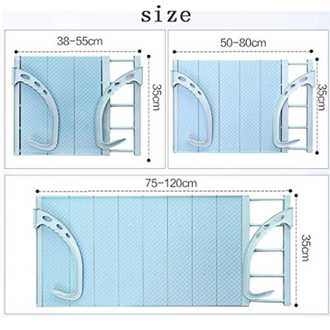 منشر غسيل قابل للتمدد والتثبيت على الحائط - وردي