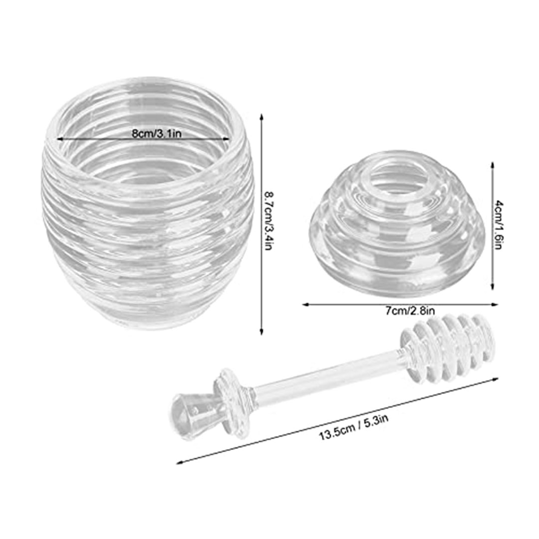 برطمان عسل شفاف مع ملعقة - 265 مل