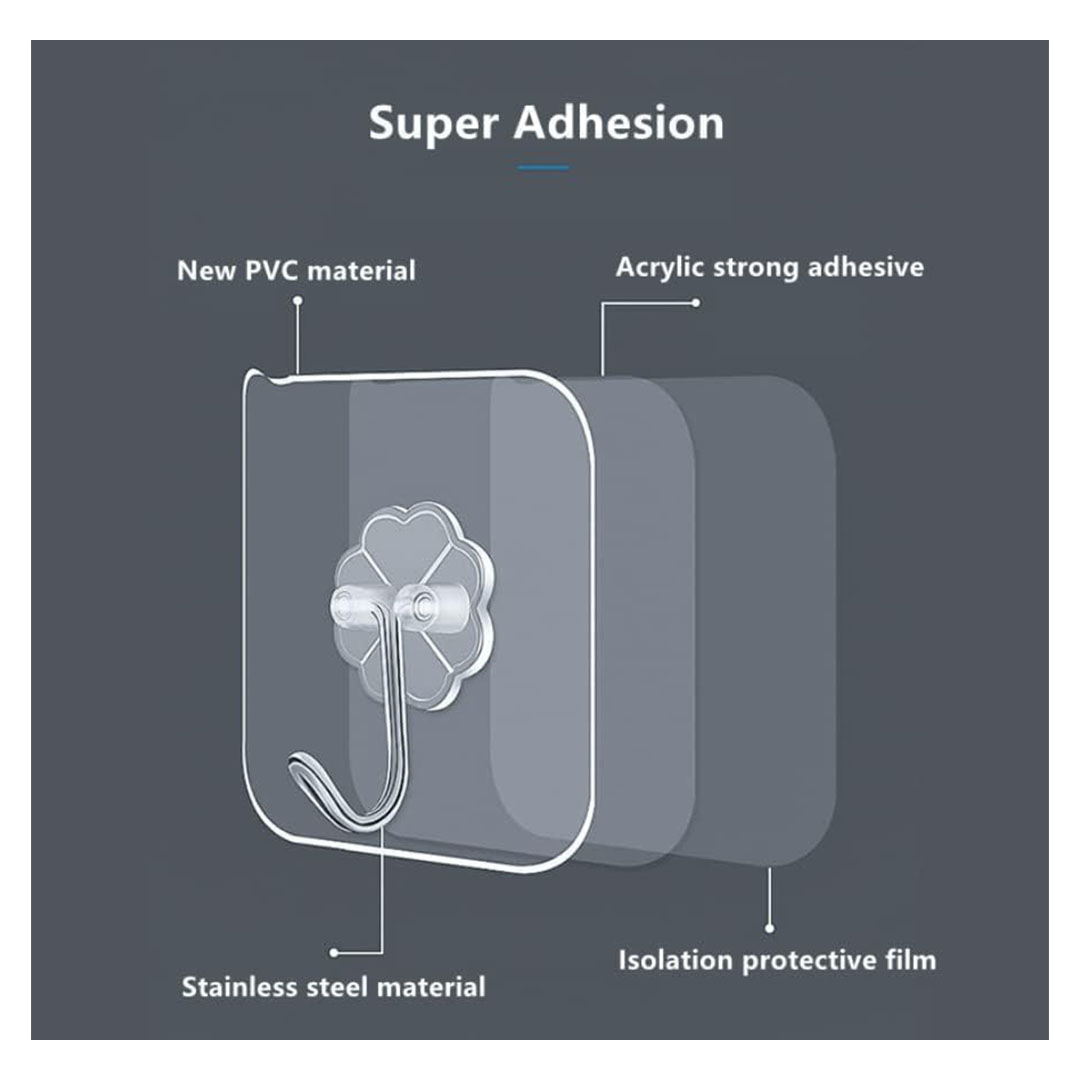 خطاف لاصق للحائط - 6 قطع
