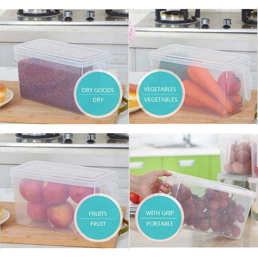 صناديق تخزين الطعام مع غطاء - 4.7 لتر - 3 قطع