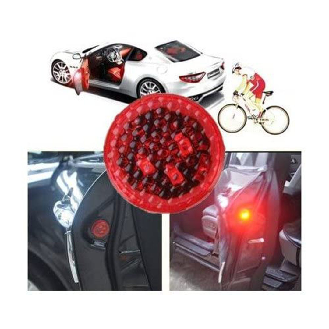 طقم انذار ضوء ليد متحركة لابواب السيارة - 2 قطعة - أحمر