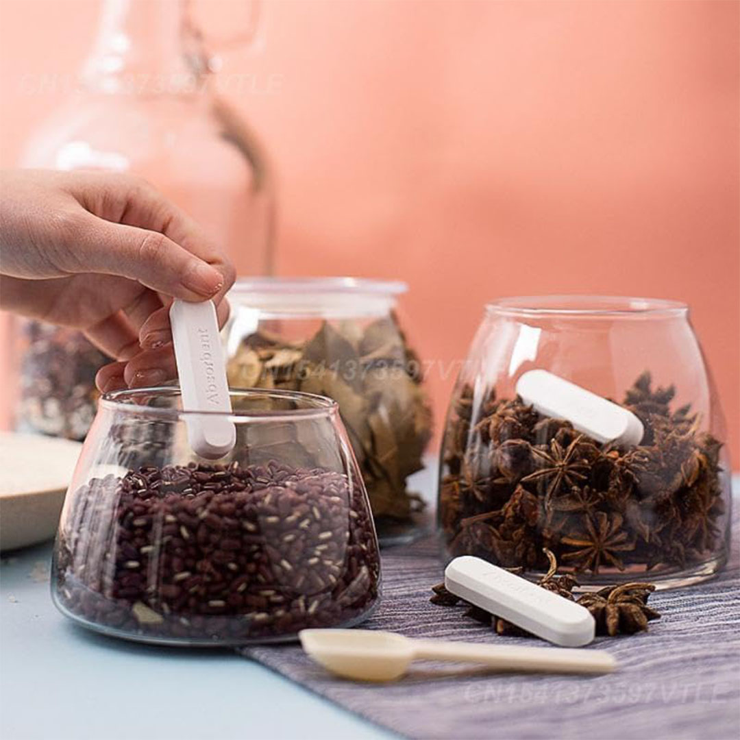 اصابع دياتوميت لسحب الرطوبة من الطعام المجفف - 4 قطع - أبيض