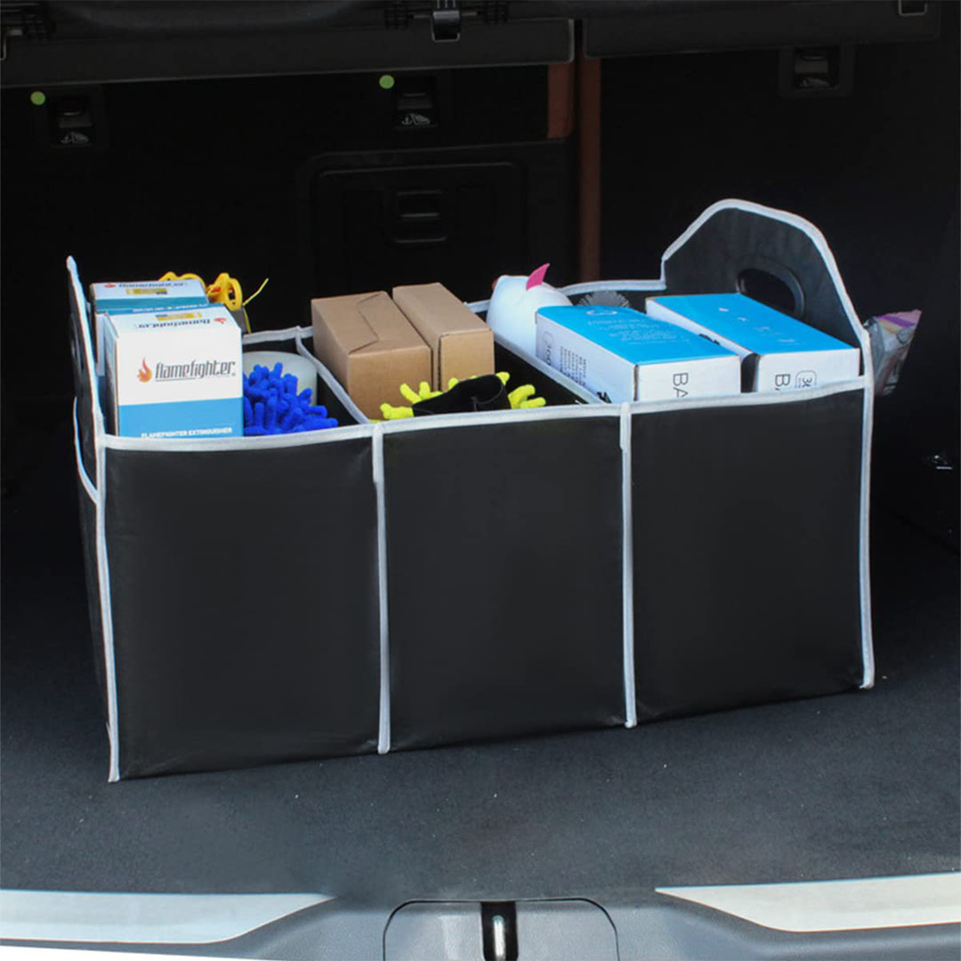 منظم شنطة السيارة قابلة للطي غير قابلة للانزلاق - أسود