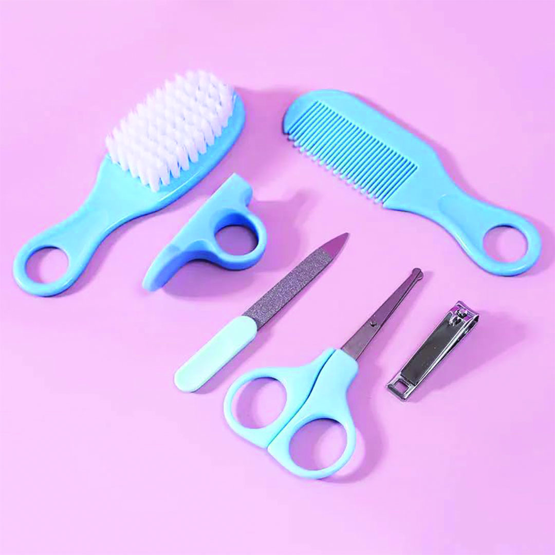 مجموعة العناية بالأظافر والشعر للأطفال - 6 قطع - متعدد الألوان